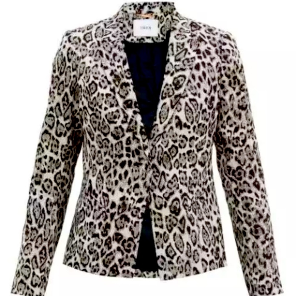 NWT ERDEM Animal Print Iris Blazer Jacket Size 12